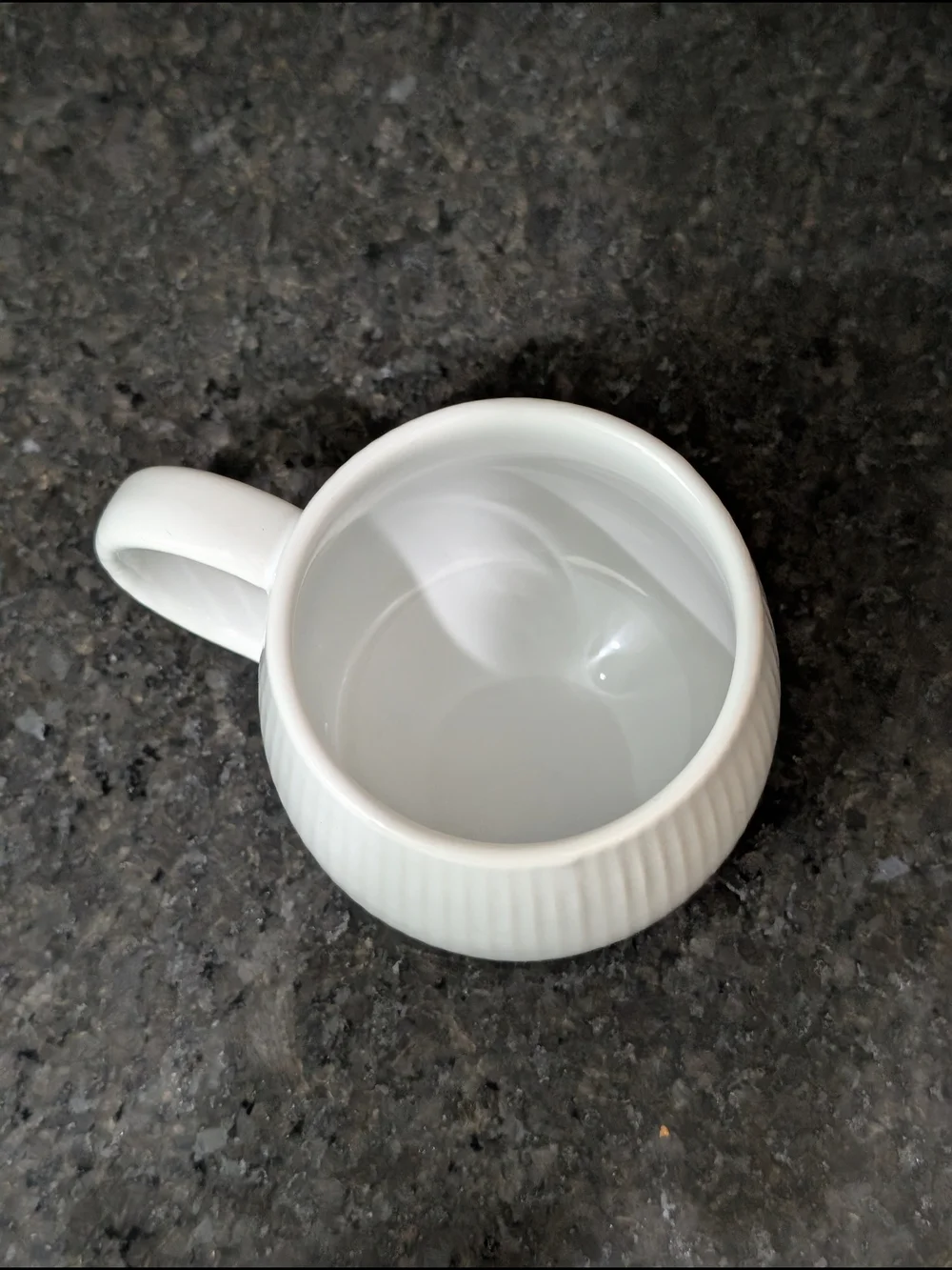 Cost Plus World Market White Ribbed Ceramic Mug